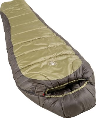 Coleman North Rim 0°F Big & Tall Sleeping Bag, Cold-Weather Mummy Sleep Sack with No-Snag Zipper & Adjustable Hood for Warmth & Ventilation, Large Camping Sleeping Bag